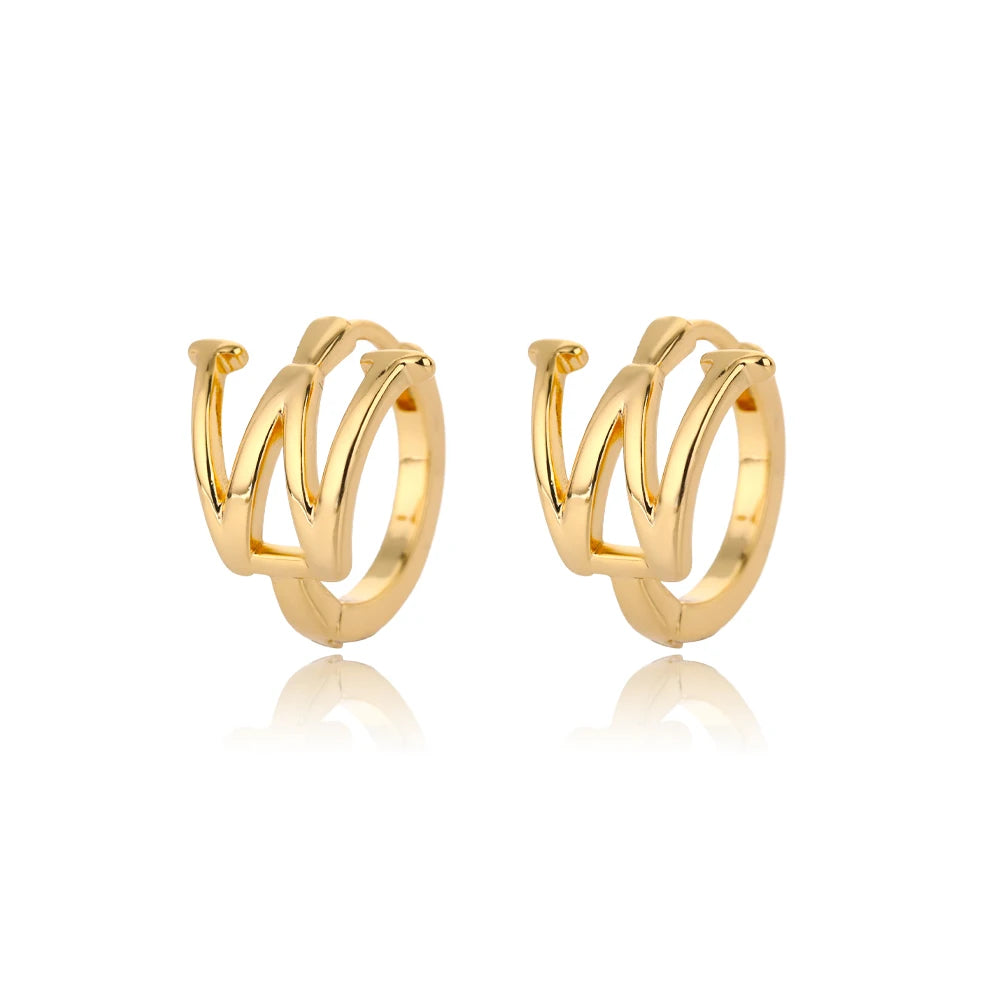 Initial Gold Hoop Earring