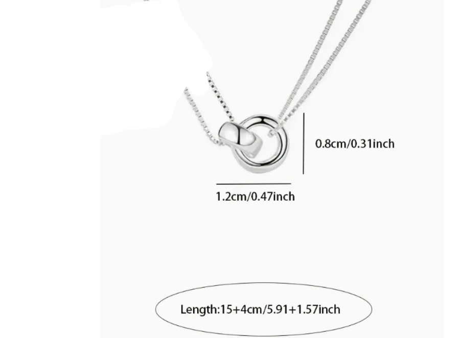 925 Sterling Silver Dual Ring Bracelet | Elegant Gift for Mums & Loved Ones