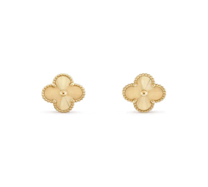 18K Gold Clover Earring