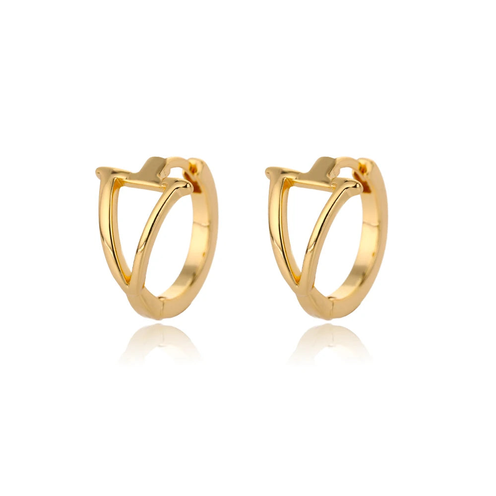 Initial Gold Hoop Earring