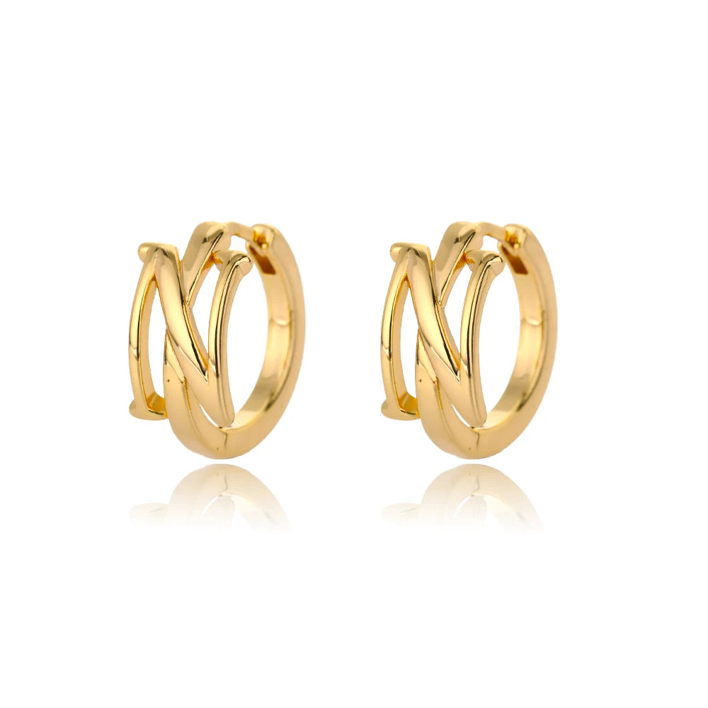 Initial Gold Hoop Earring