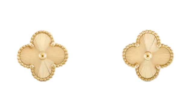 Pearl Gold Clover Earring