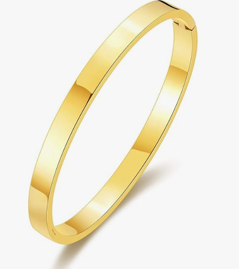 Gold Plated on Bracelet Bangle on Stainless Steel