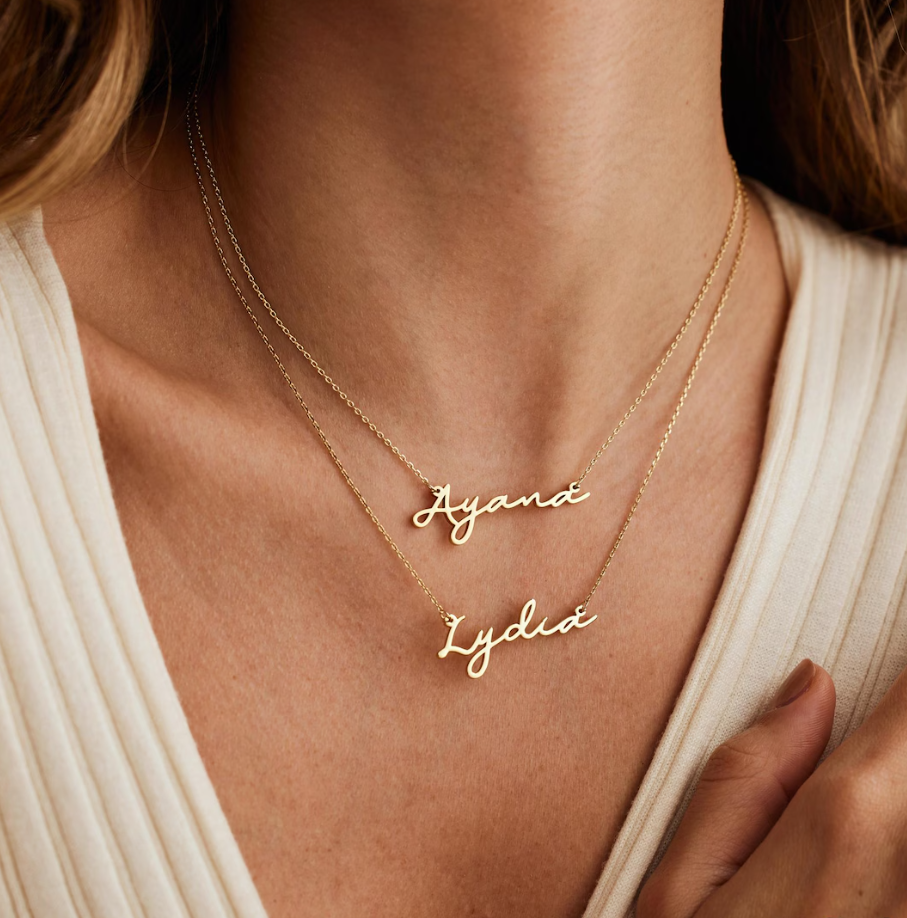 Personalised Name Gold Necklace