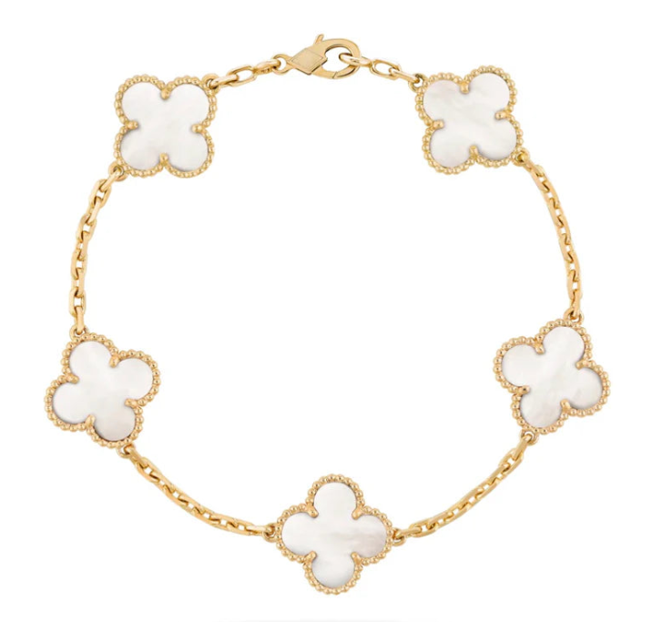 18k Gold Four Leaf Clover Bracelet