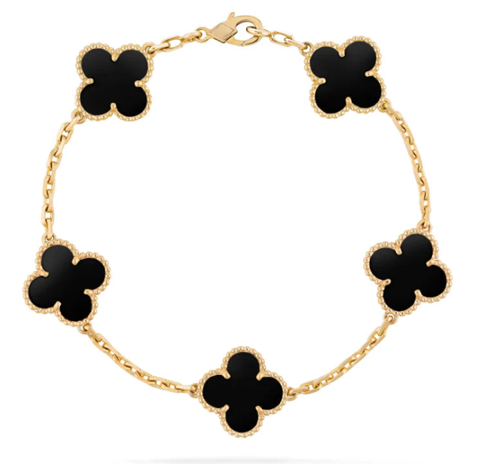 18k Gold Four Leaf Clover Bracelet