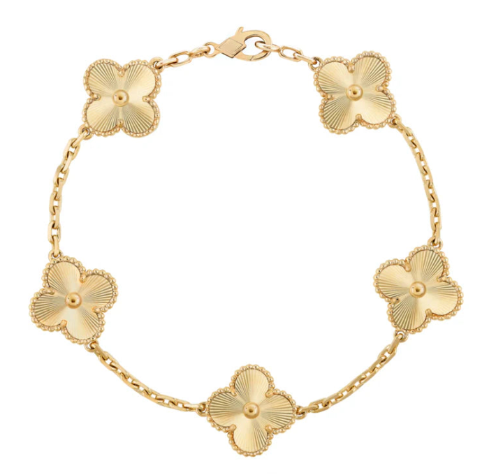 18k Gold Four Leaf Clover Bracelet