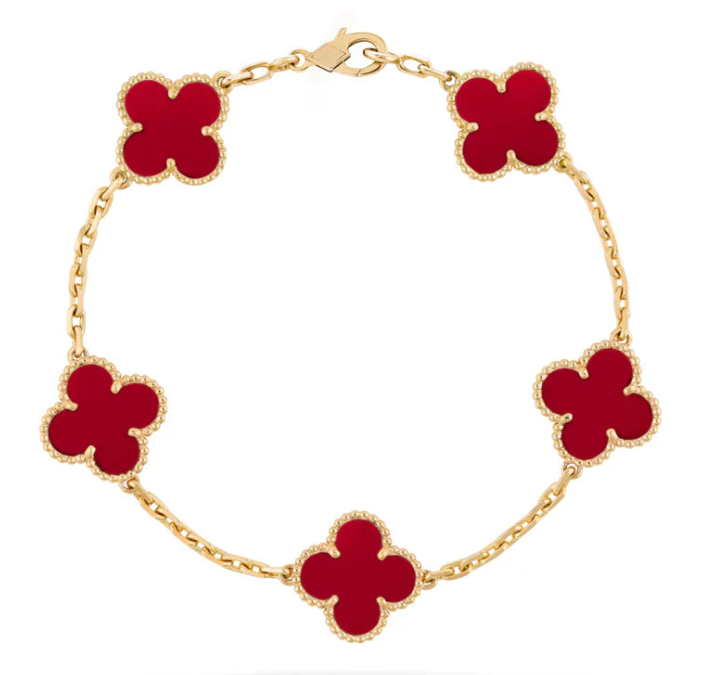 18k Gold Four Leaf Clover Bracelet