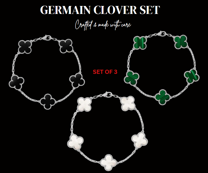 Germain Silver Clover Set