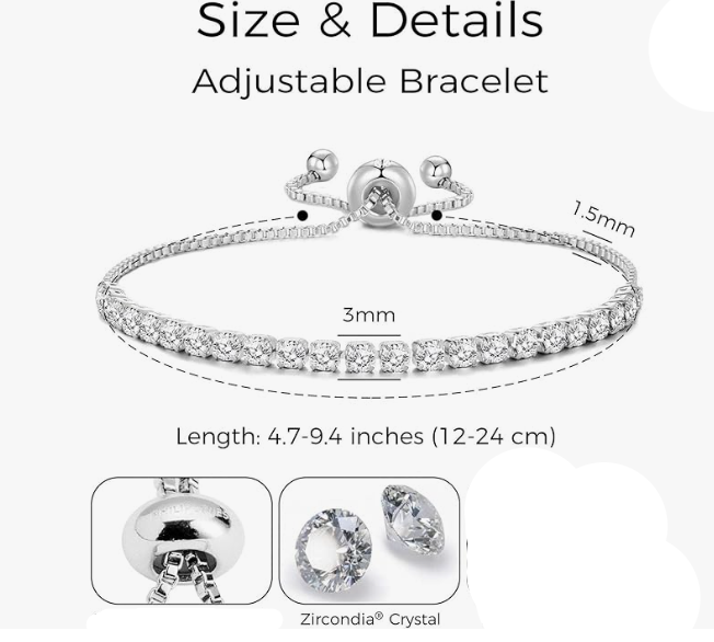 Silver Plated Friendship Cubic Zirconia Bracelet Bangle