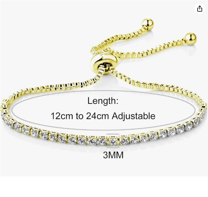 Set of Silver Plated Solitaire Cubic Zirconia Friendship Bracelet